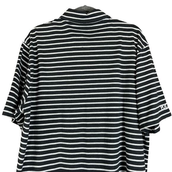 Polo Golf Ralph Lauren Shirt Men Sz XL Black White Striped Stretch Lisle Classic - Picture 4 of 8